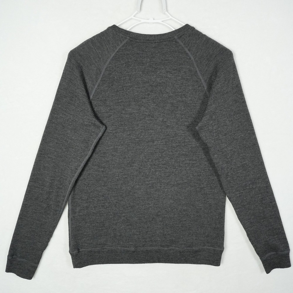 Woolly Clothing Co Mens Merino Wool Crewneck Sweatshirt Charcoal Grey Size M - Picture 4 of 6